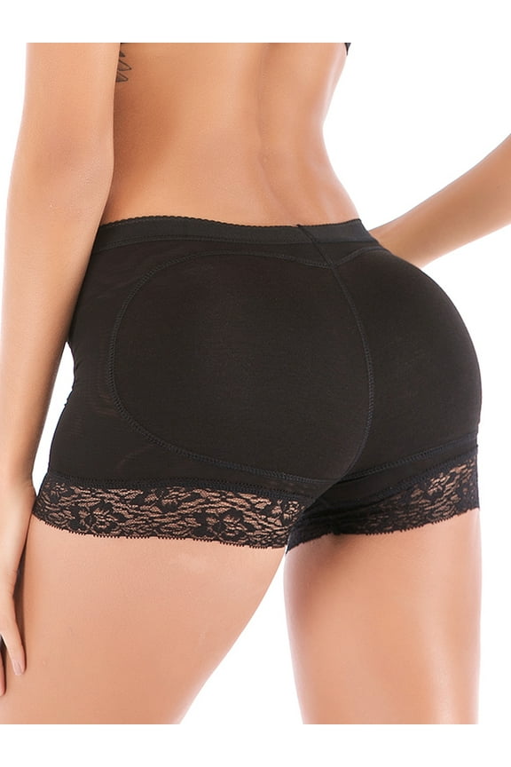 Women's Butt Lifter Padded Panties Butt Hip Enhancer Shapewear Panty Underwear Black M-3XL