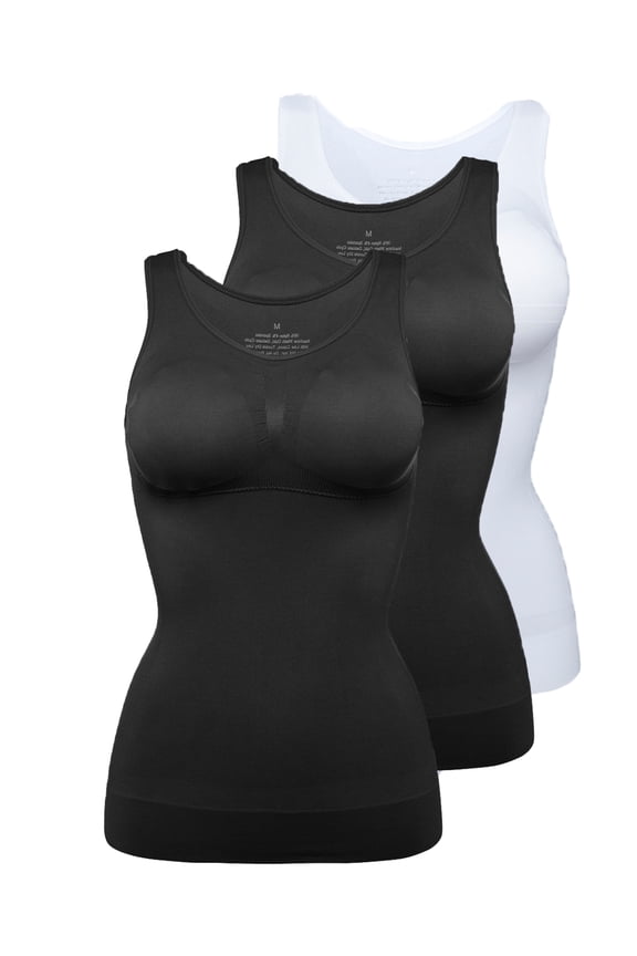Women's Cami Body Shaper Tummy Control Removable Padded Shapewear TaLELINTA Top Slimming Camisole Stretch Undershirt Cami Tops 3-Pack