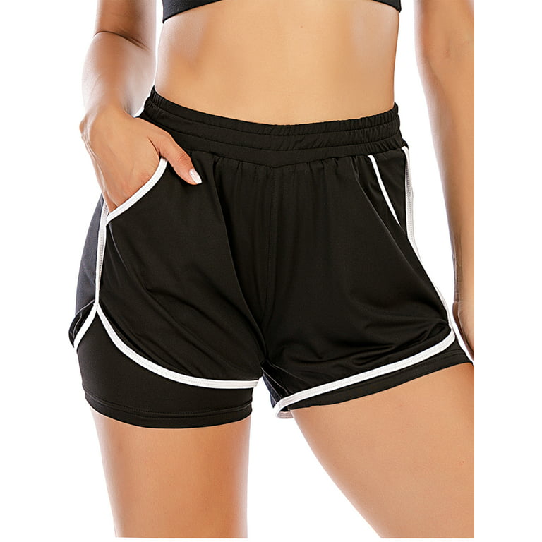 Women Sports Yoga Shorts Low-waisted Gym Workout Fitness Casual Hot Pants