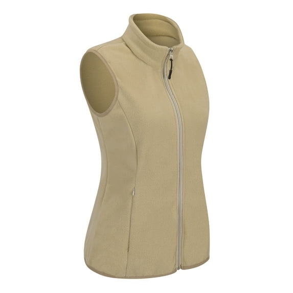 LELINTA Women's Fleece Vest, Lightweight Warm Polar Soft Vests Outerwear with Zip Up Pockets, Sleeveless Jacket for Winter
