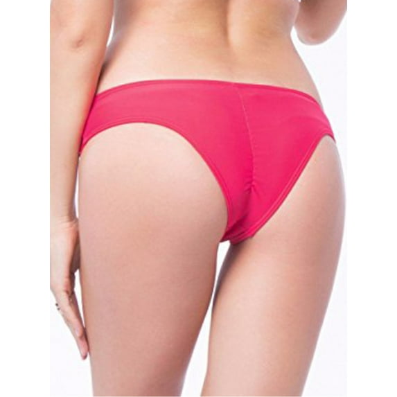 LELINTA Women's Low Waisted Swim Bottom Cheeky Ruched T-Back Booty Sexy Ladies Swimsuit Solid Bikini Brief Bottom