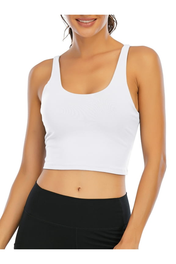 Women's Medium Support Cross Back Wirefree Removable Cups Yoga Sport Bra