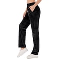 thumbnail image 1 of LELINTA Women's Plus Size Long Velvet Comfy Drawstring Trousers Loose Straight-Leg for Yoga Running Sporting, Red/ Purple, S-2XL, 1 of 5