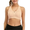 thumbnail image 1 of LELINTA Women's Zipper Front Racerback Sports Bra High Impact Workout Gym Activewear Yoga Bra Five Color, 1 of 8