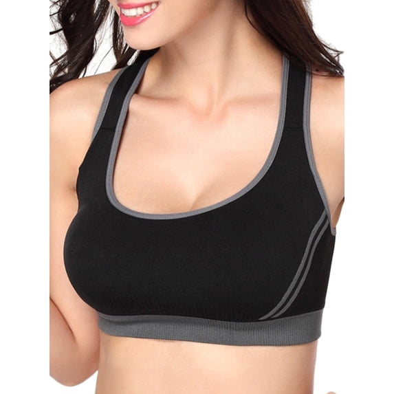 LELINTA Women's Seamless Sports Bra Mesh Racerback Workout Bras with Removable Pads