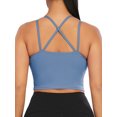 thumbnail image 1 of LELINTA Women's Sexy Crisscross Back Workout Running Support Sports Bras Seamless Stretch Bra Spaghetti Strap Yoga Bras with Removable Paddeds, 3 Styles 10+Colors, XS-XL, 1 of 6