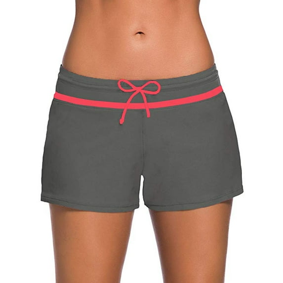 LELINTA Women's Solid Color Tankini Swim Bottom Quick Dry Square Leg Swimsuit Athletic Swim Shorts Pants S-3XL