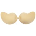 thumbnail image 1 of LELINTA Women's Strapless Push Up Invisible Sticky Bra Silicone Reusable Self Adhesive Backless Bra for Dress Halter, Upgrade style, Beige/ Black, 1 of 6