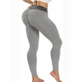 thumbnail image 1 of LELINTA Women's Textured Yoga Pants Ruched Butt Lifting High Waist Pants Tummy Control Stretchy Workout Leggings Booty Tights, 1 of 7