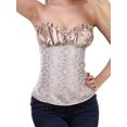 thumbnail image 1 of LELINTA Women's Vintage Jacquard With Pattern Lace Boned Overbust Corset Busiter Top Plus Size S-6XL, 1 of 8