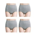 thumbnail image 1 of LELINTA Womens Cotton Underwear High Waist Full Coverage Brief Panty 4 Pack, 1 of 7