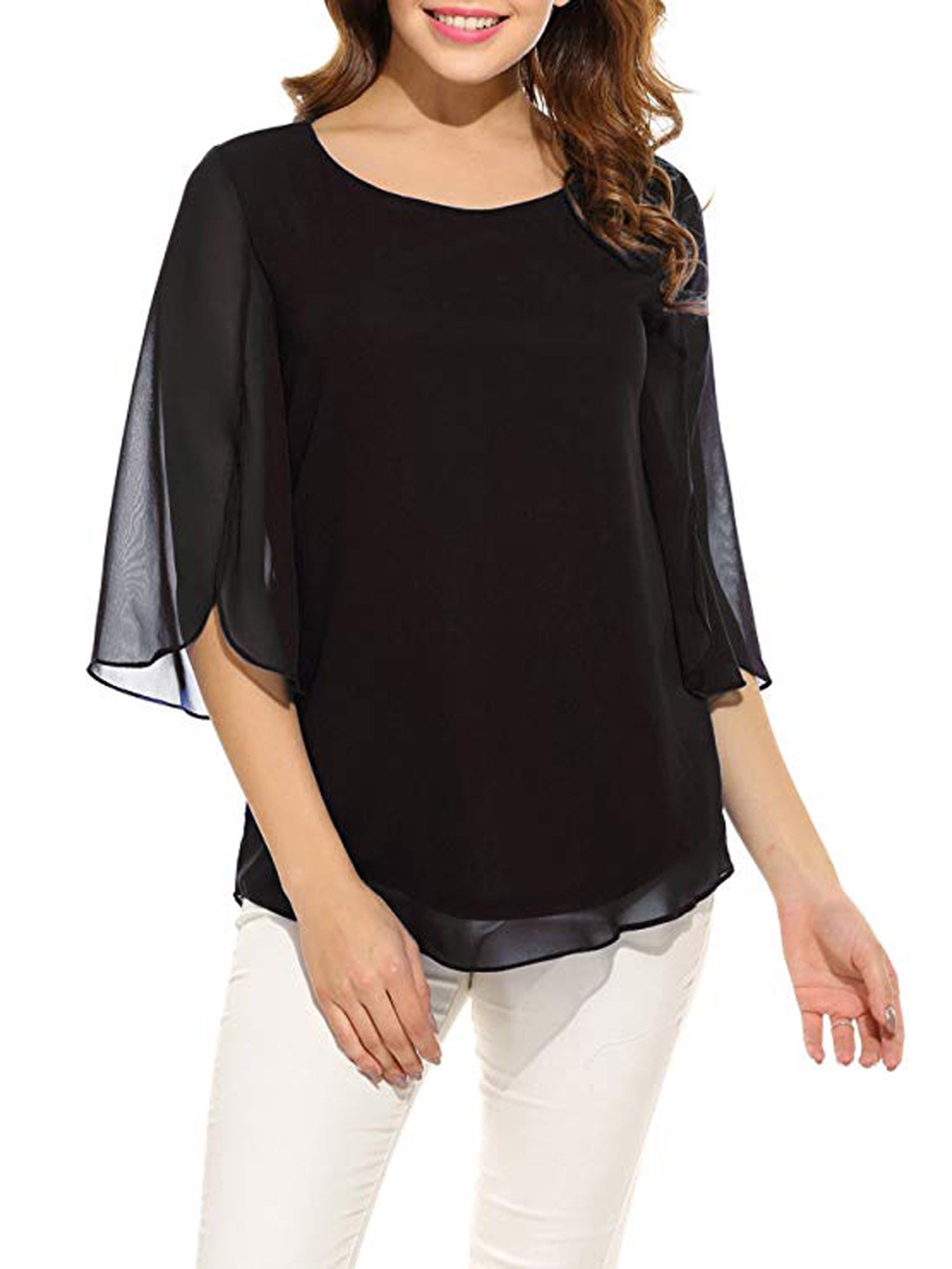 トップス welinoa LAYERED LIB HALF SLEEVE TOPS Tops – WELINOA