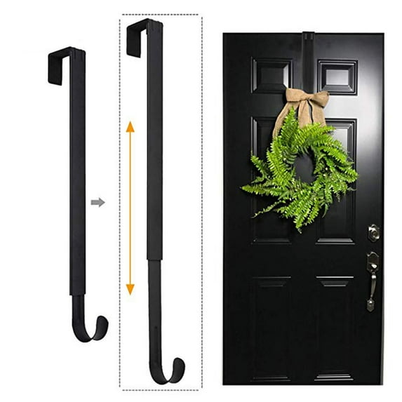 LELINTA Wreath Hanger, Adjustable Over The Door Wreath Hanger Wreath Holder Wreath Hook for Door Christmas