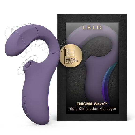 LELO ENIGMA Wave Triple Stimulation G Spot Rabbit Vibrator Waterproof Women, Cyber Purple