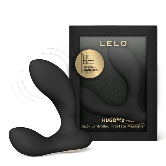 LELO HUGO 2 Prostate Massager App Connected Silicone Anal Vibrator for Men, Black