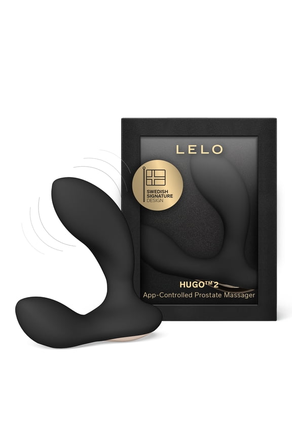 HUGO 2 Prostate Massager App Connected Silicone Anal Vibrator for Men, Black