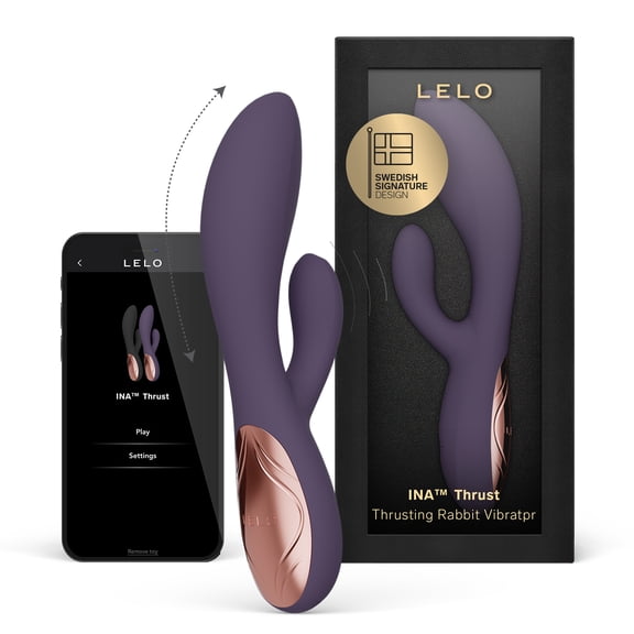 LELO INA Thrust, Bluetooth Dual-action Massager, Thrusting Vibrator, Sex Toy App, Gspot Toy, Purple Twilight