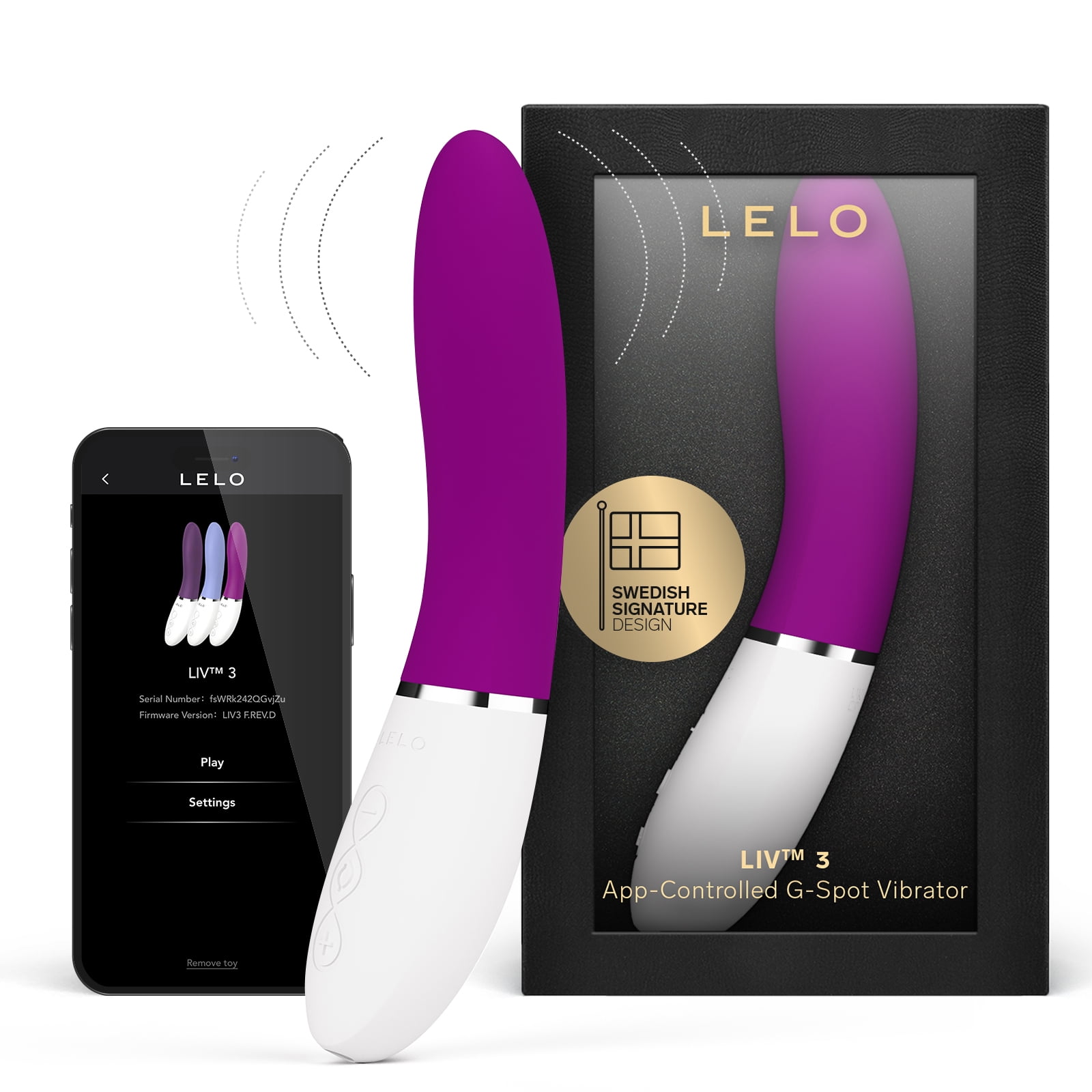 sexspielzeug mit f LELO LIV 3 G Spot Vibrator 8 Settings App Controlled Silicone for Women,  Deep Rose