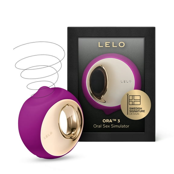 LELO ORA 3 Oral Sex Toy Clitoral Vibrator Rotating Tongue Simulator for Women, Deep Rose