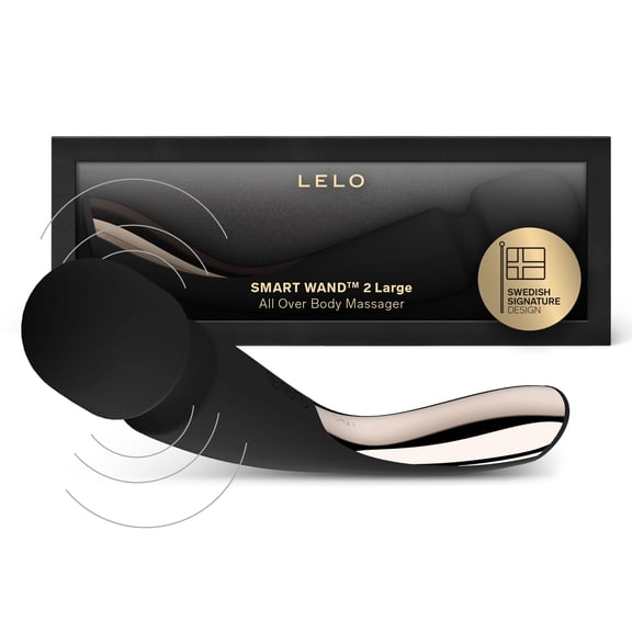 LELO SMART WAND 2 Large Vibrating Wand Massager With 10 Pleasure Settings, Black