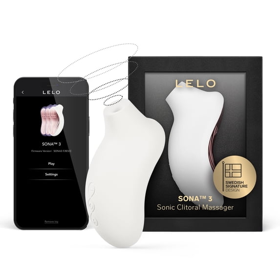 LELO SONA 3 Sonic Clitoral Stimulator App Connected Waterproof Toy For Women, White