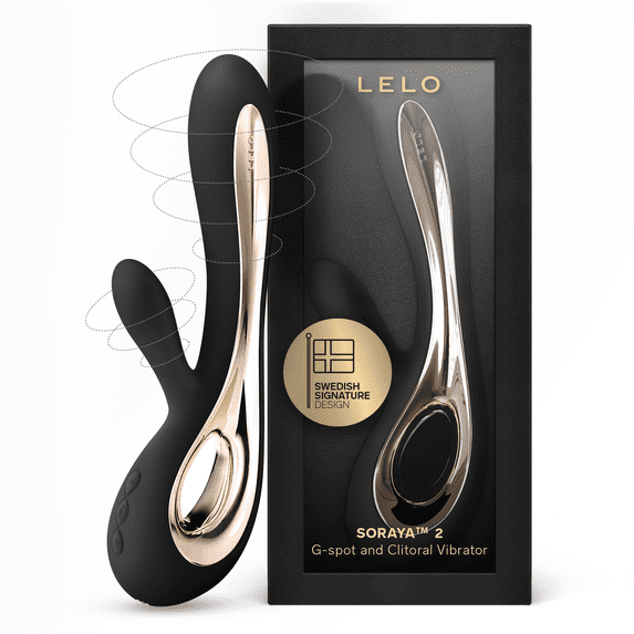 LELO SORAYA 2 Rabbit Vibrator With Dual Motors & Flexible Design And 12 Settings, Black