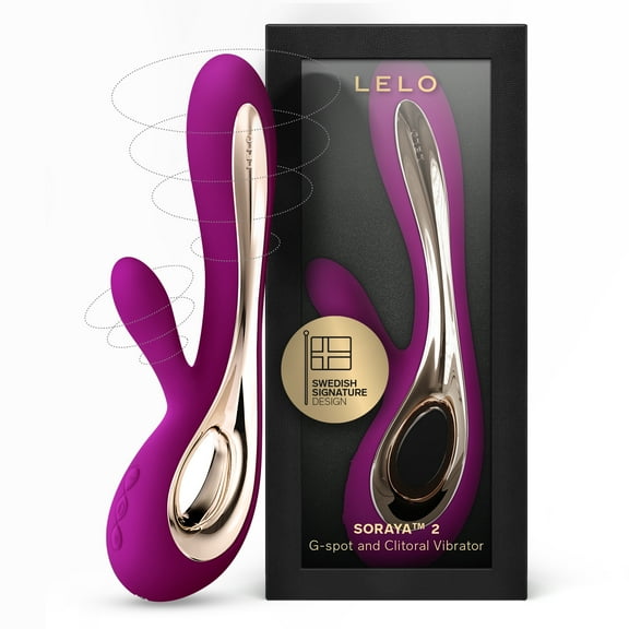 LELO SORAYA 2 Rabbit Vibrator With Dual Motors & Flexible Design And 12 Settings, Deep Rose
