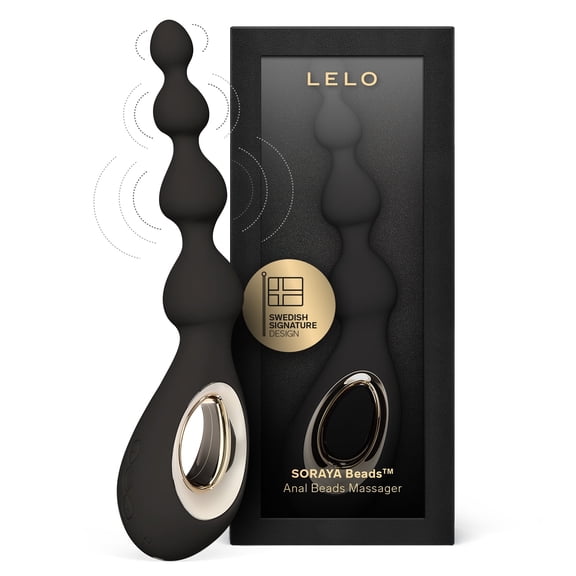 LELO SORAYA Beads Vibrating Anal Beads With Bow Motion Technology Unisex, Black