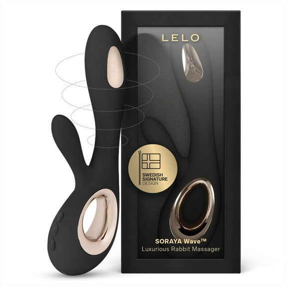LELO SORAYA Wave Rabbit Sex Toy Double Stimulation Vibrating Massager for Women, Black