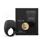 LELO TOR 2 Couples Vibrating Cock Ring Waterproof Rechargeable Handsfree Silicone, Black