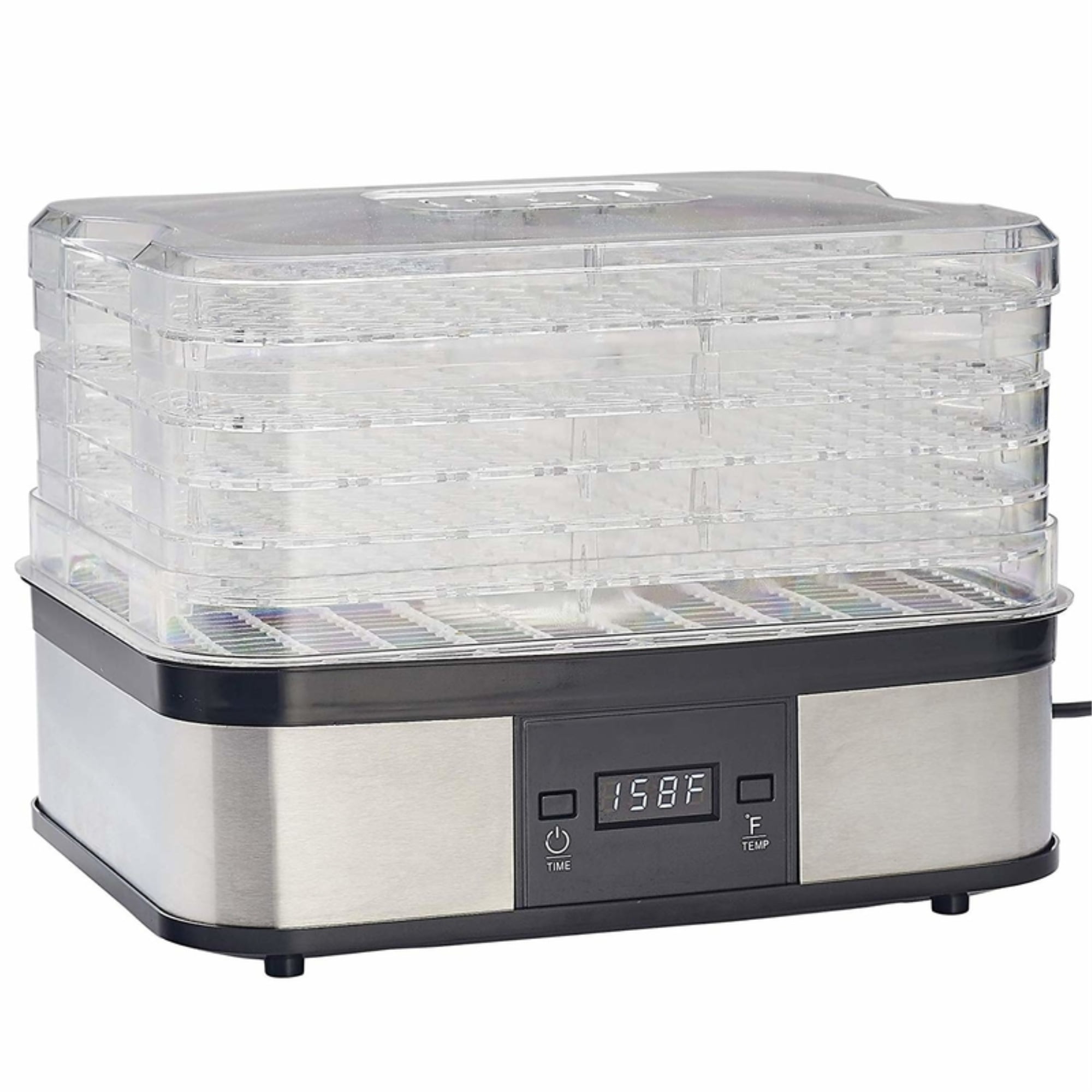 LEM 5-Tray Black and Silver Digital Food Dehydrator