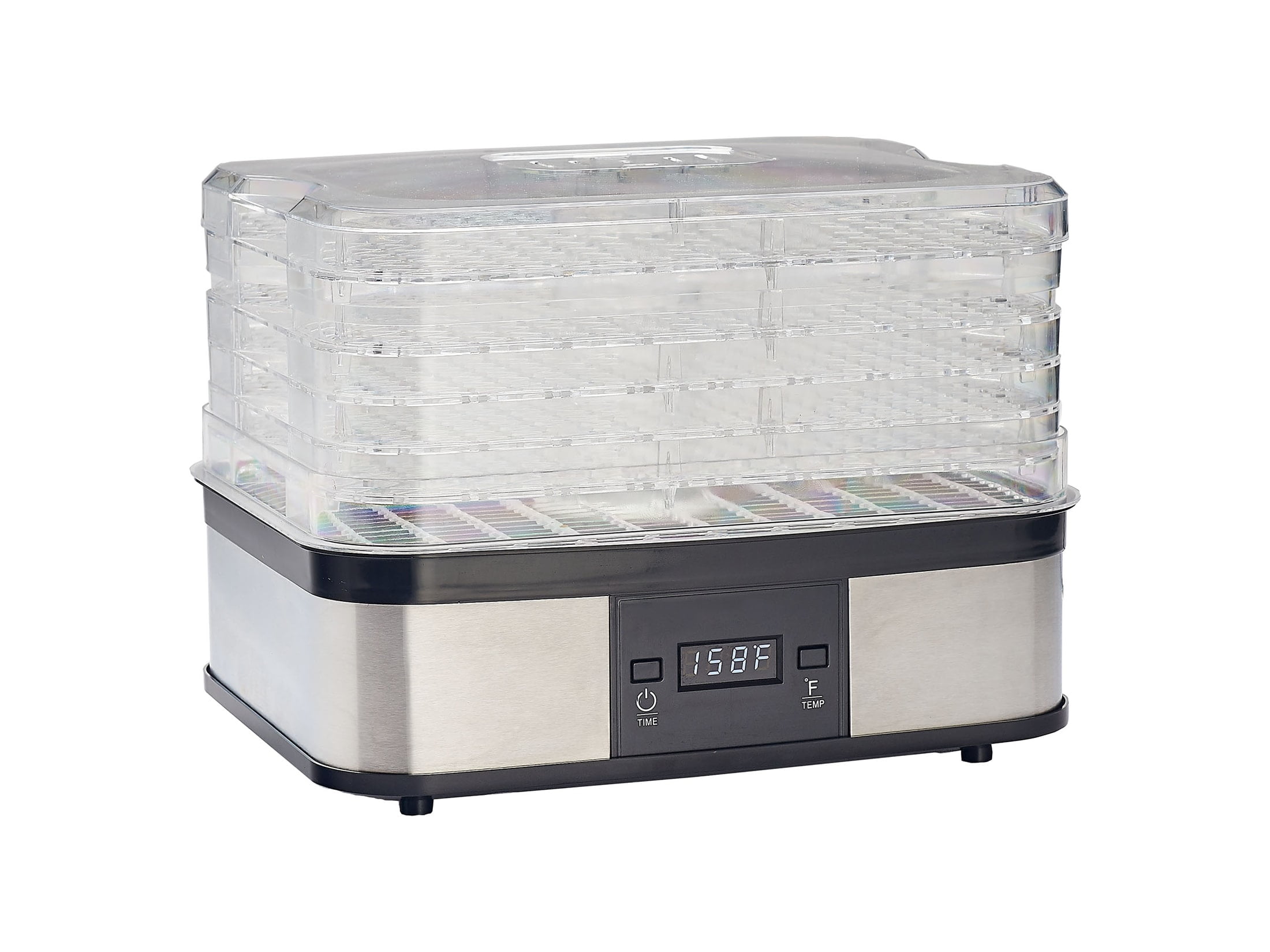 LEM 5-Tray Black and Silver Digital Food Dehydrator