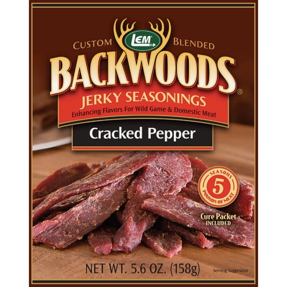 LEM Backwoods Cracked Pepper Jerky Seasoning, 5.6 oz.
