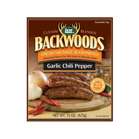 LEM Backwoods Garlic Chili Pepper Sausage Seasoning for 25 lbs