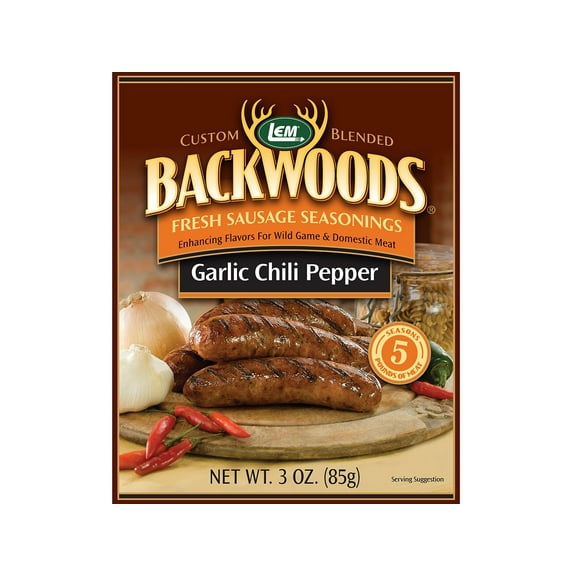 LEM Backwoods Garlic Chili Pepper Sausage Seasoning for 5 lbs