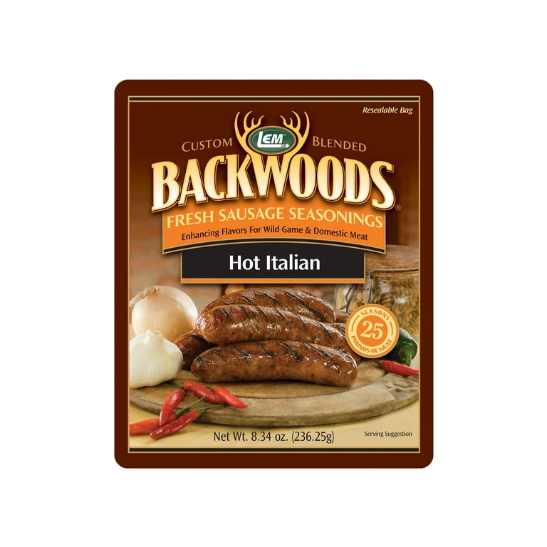 LEM Backwoods Hot Italian Sausage Seasoning for 25 lbs