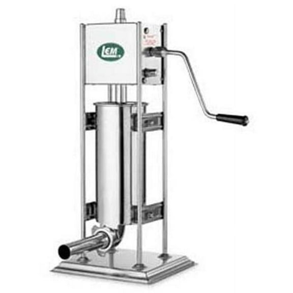 LEM Products 10lb Dual Gear Stainless Steel Sausage Stuffer - Silver