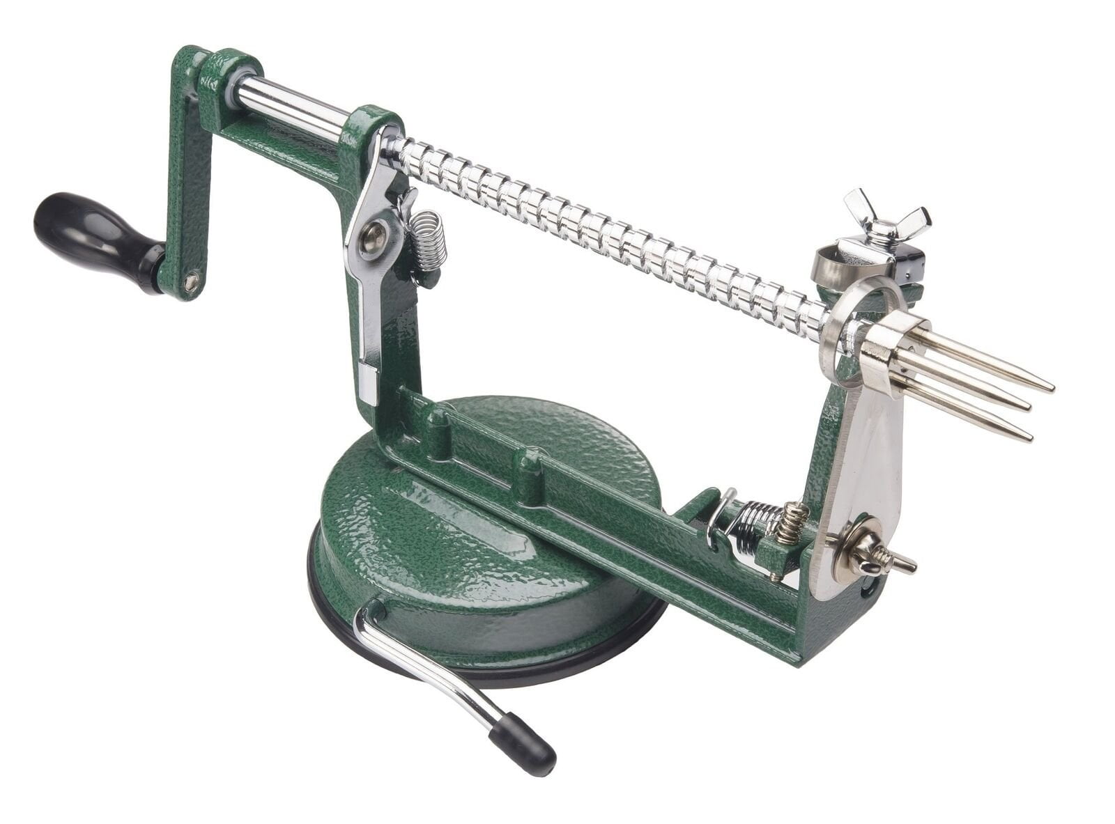 Green Stainless Steel Apple and Potato Peeler with Suction Base