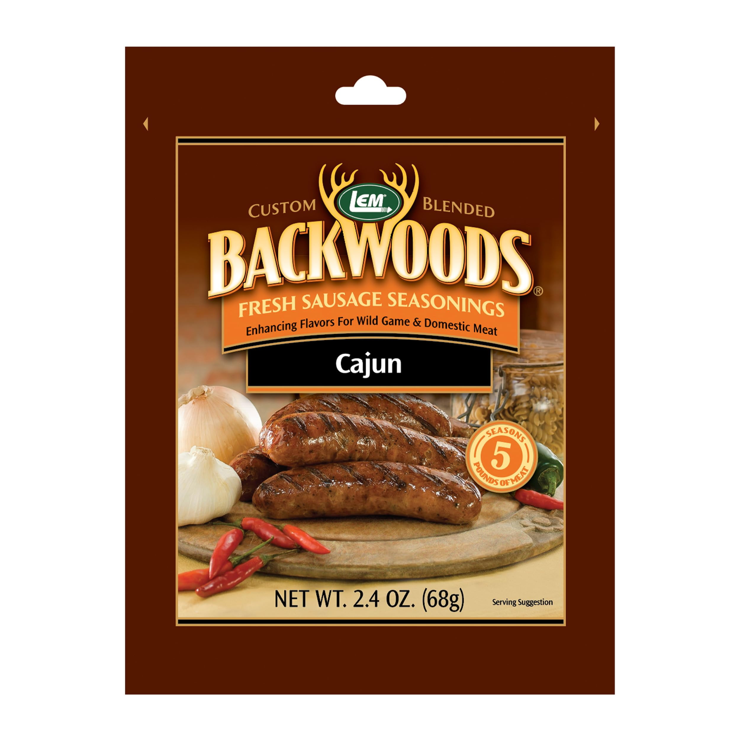 LEM Products Backwoods Cajun Jerky Seasoning, BSL1 Ideal for Wild Game