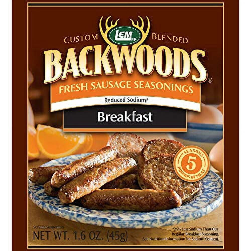 LEM Products Backwoods Reduced Sodium Breakfast Fresh Sausage Seasoning