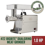 LEM Products BigBite DualGrind #22 Electric Meat Grinder, 1.0 HP Stainless Steel