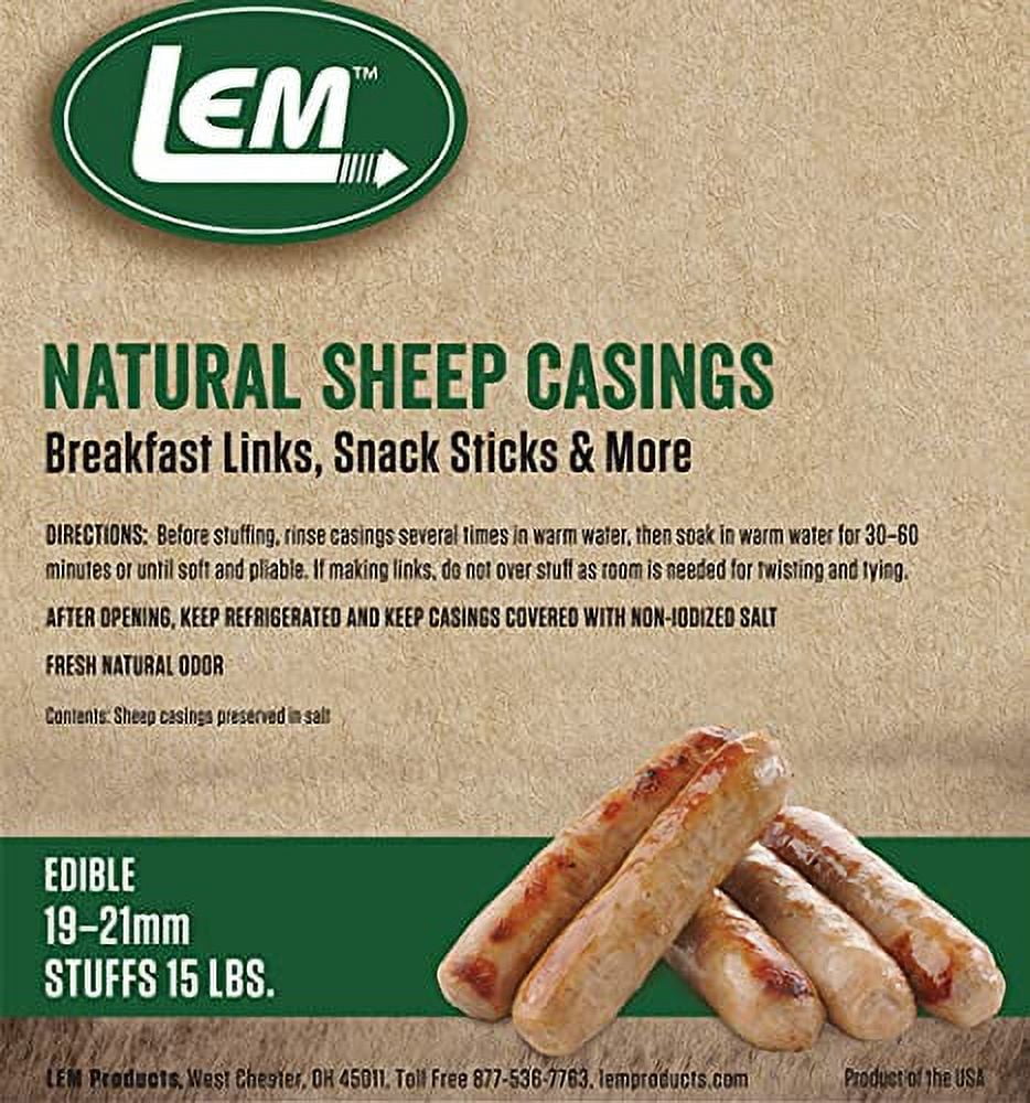 LEM Products Natural Sheep Casings, 1921mm, Edible Sausage Casings
