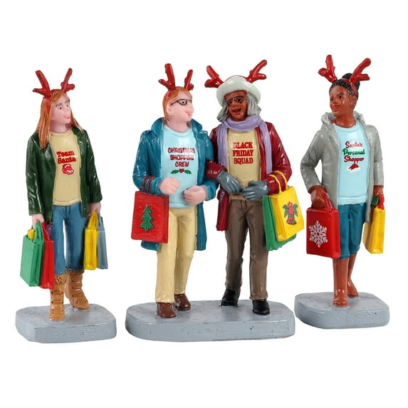 LEMAX Girls Christmas Shopping Trip, Set of 3 Figurines #12026