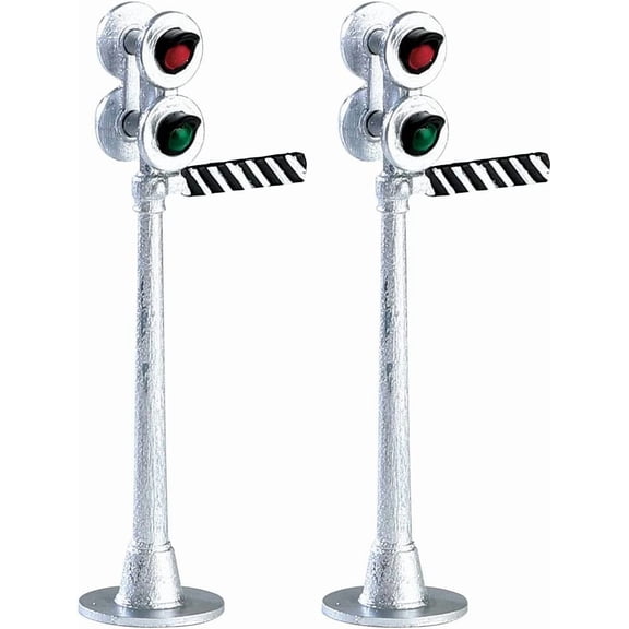 Lemax Village Collection Railway Semaphore Signal Light Set of 2# 74279