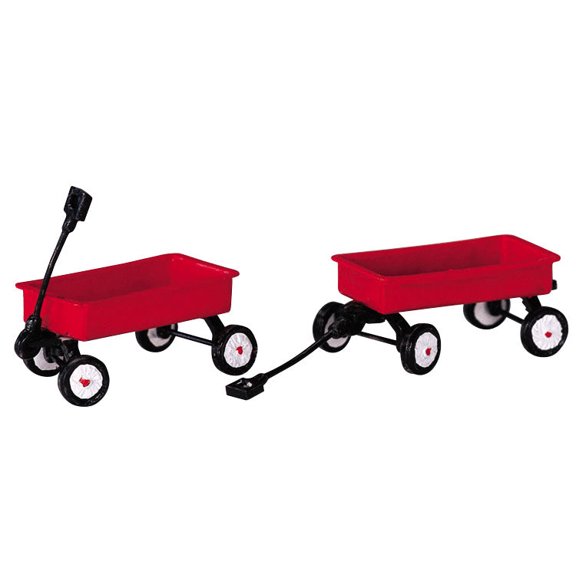 LEMAX Red Wagons, Set of 2 #44175