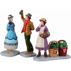 Lemax Caddington Village Under The Mistletoe Set of 3#22116