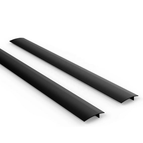 LEMENS Stove Gap Cover Pack of 2 Flexible Black/White Heat Resistant Silicon Oven Gap Cover 3 Sizes (21, 25 and 30 inches) (Black, 21 inch)
