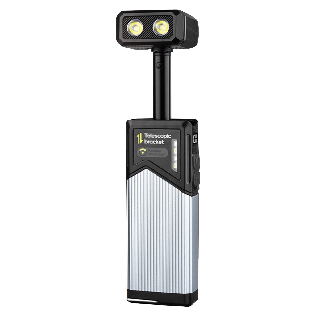 LEMESMALL Telescopic Work Light, 500LM Adjustable LED Inspection Lamp, Aluminum Alloy Portable Light, for Camping and Repair