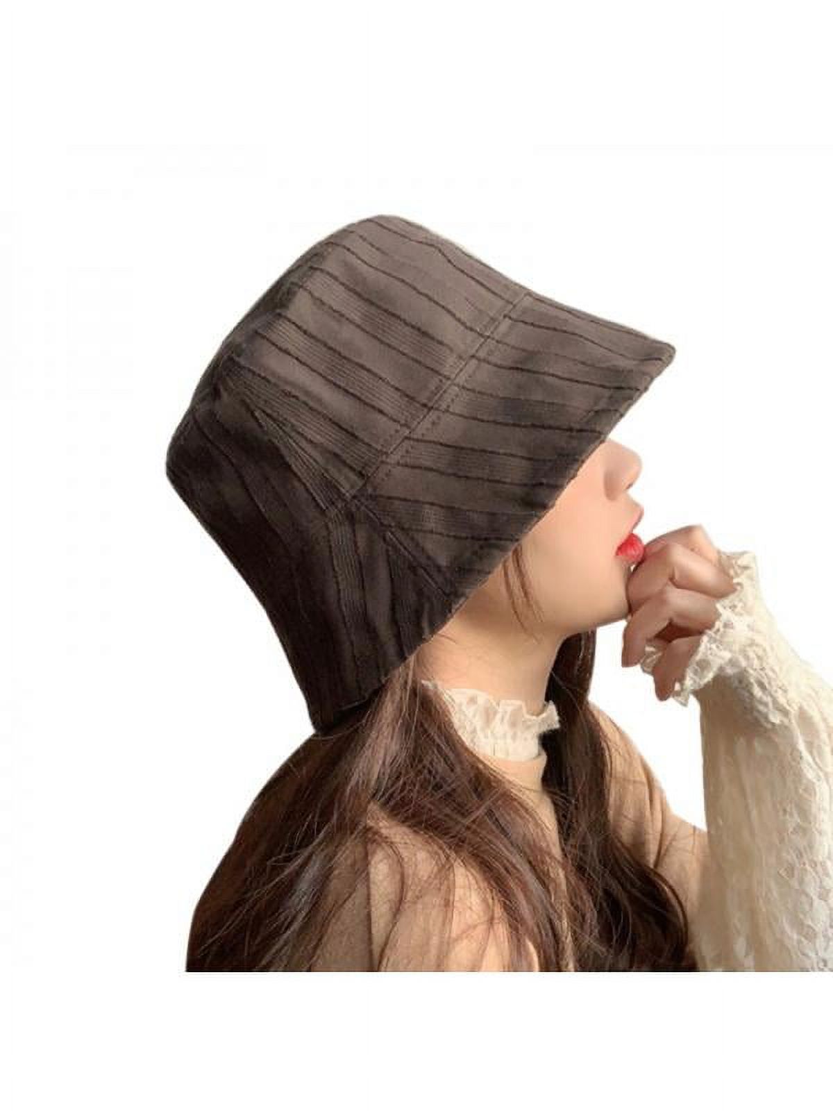 Solid & Striped Bucket Hat Amazon.com: Cherjoury Women Men Winter Warm Corduroy Bucket  main image 2