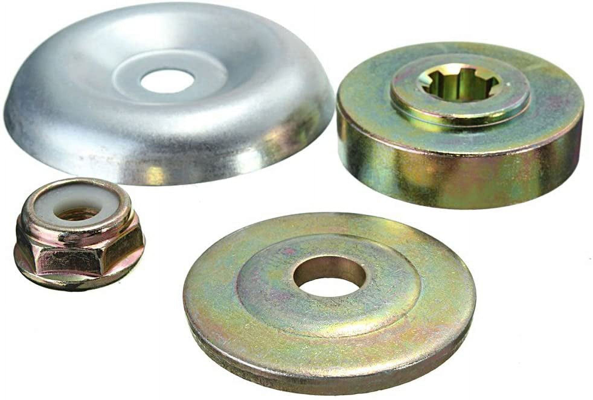 LEMIN 4pcs Metal Gearbo Lawn Mower Blade Nut Fixing Kit, Universal Lawn